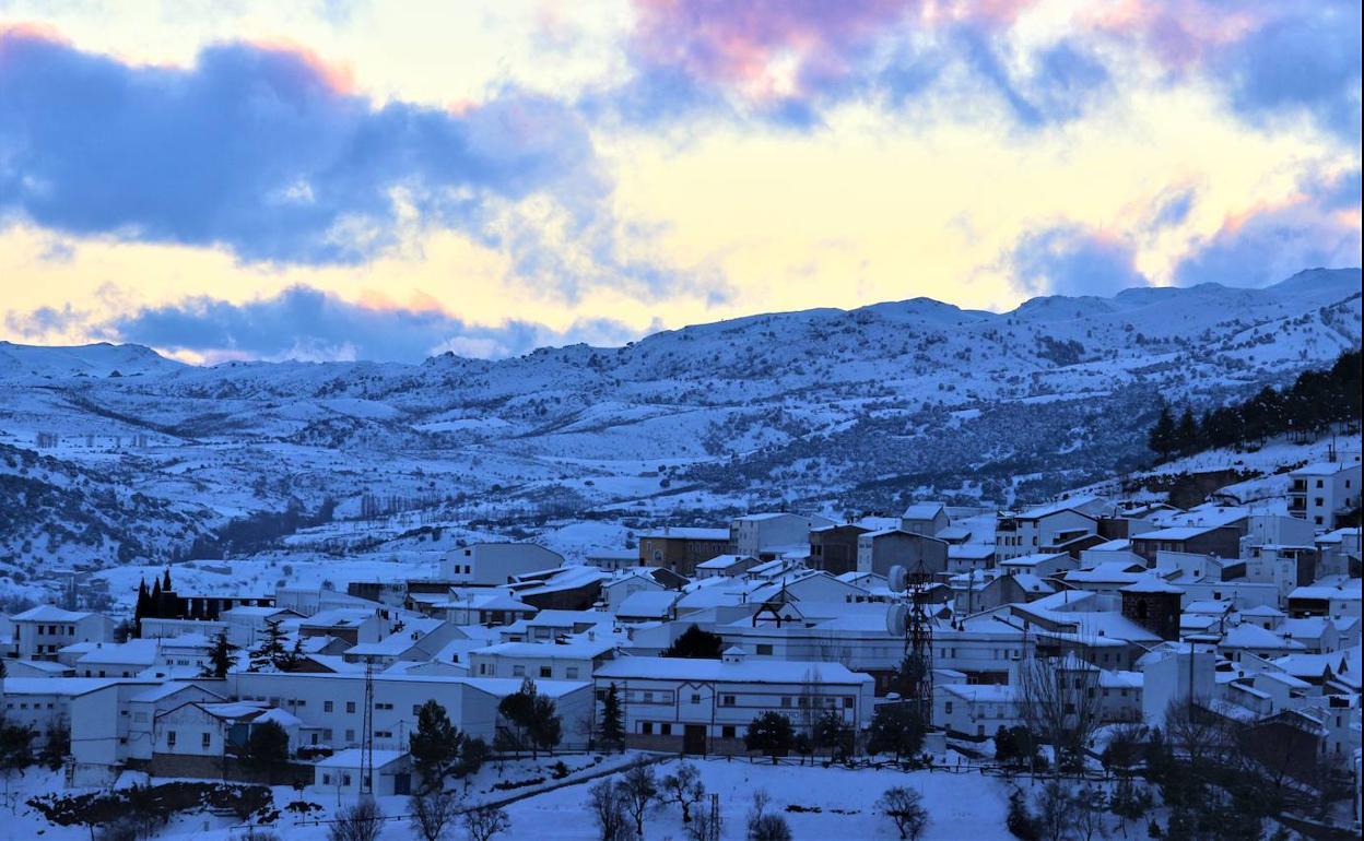 Imagen de Santiago Pontones en enero de 2021 tras la borrasca 'Filomena'.