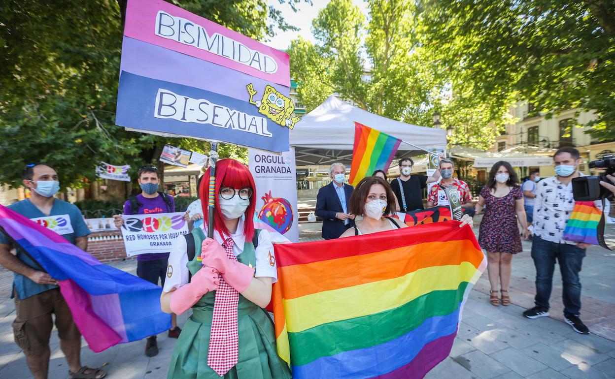 Celebración del Día del Orgullo en Granada en plena pandemia. 