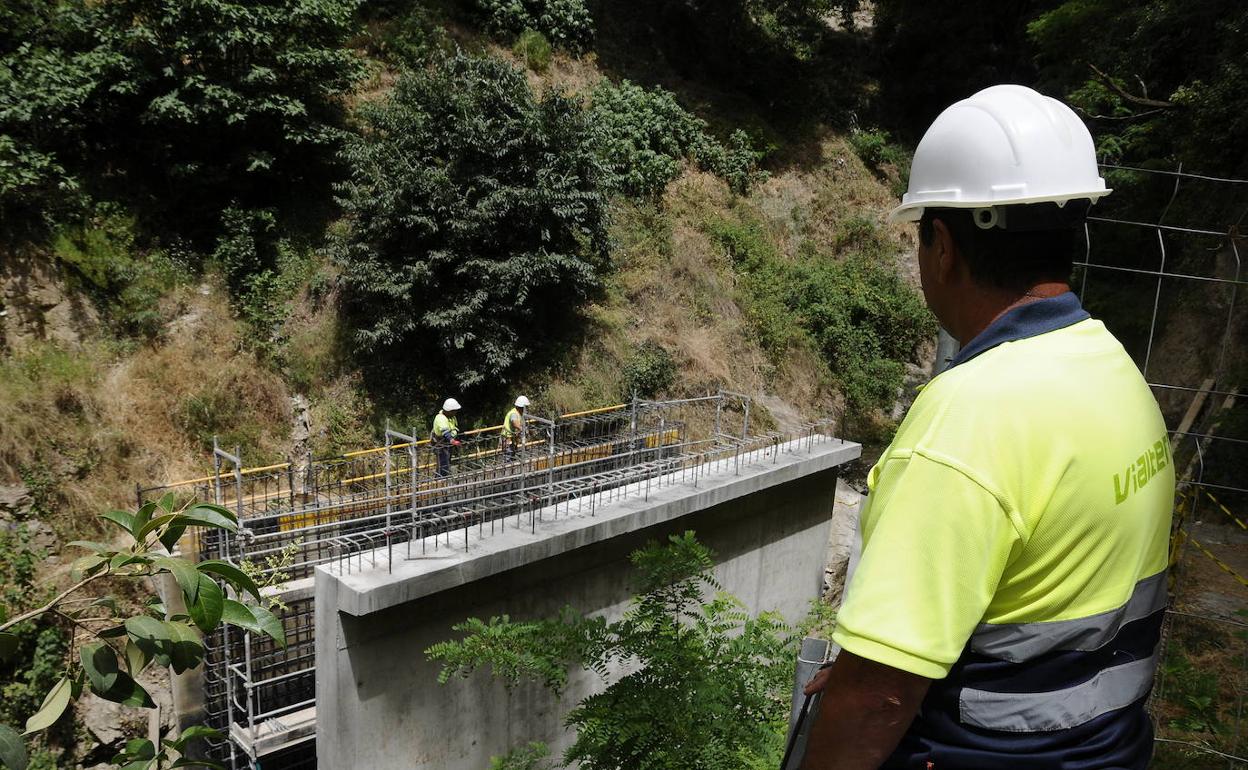 Obras de la circunvalación de Soportújar