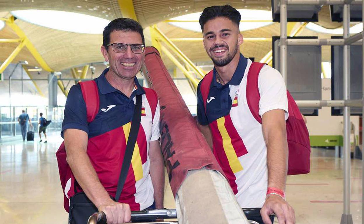 Antonio Orta, como preparador, e Isidro Leyva, como pertiguista, quieren medalla. 