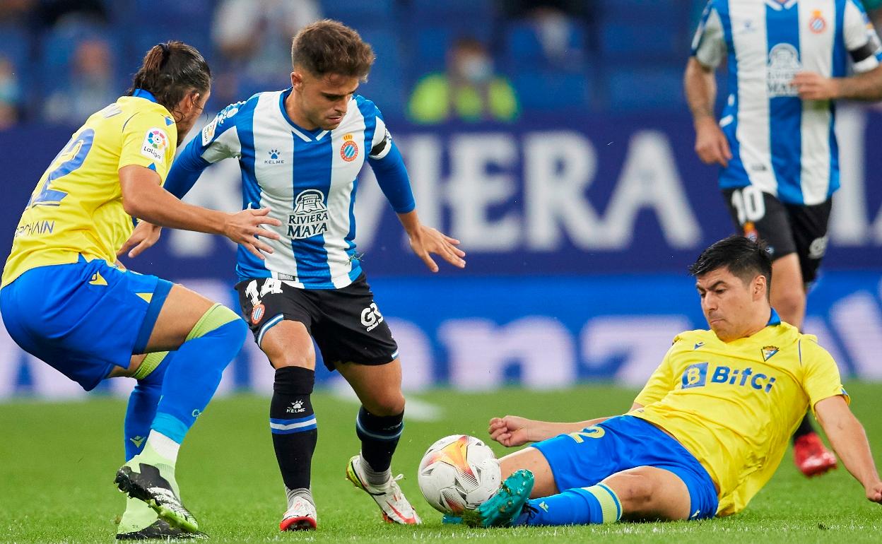 Óscar Melendo, en un partido con el Espanyol. 