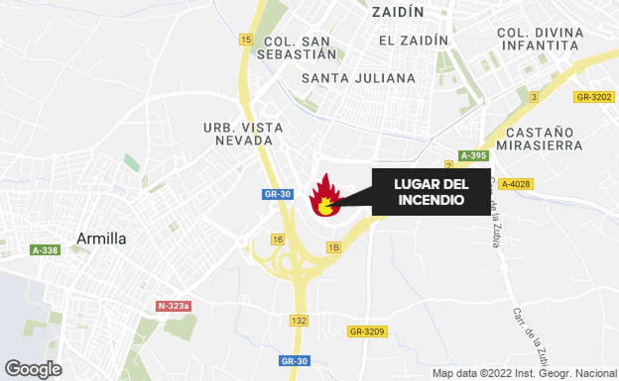 Zona en la que se ha producido el incendio.