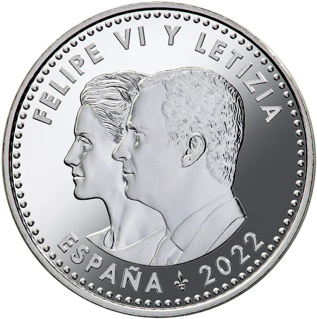 Averso de la moneda de 40 euros.