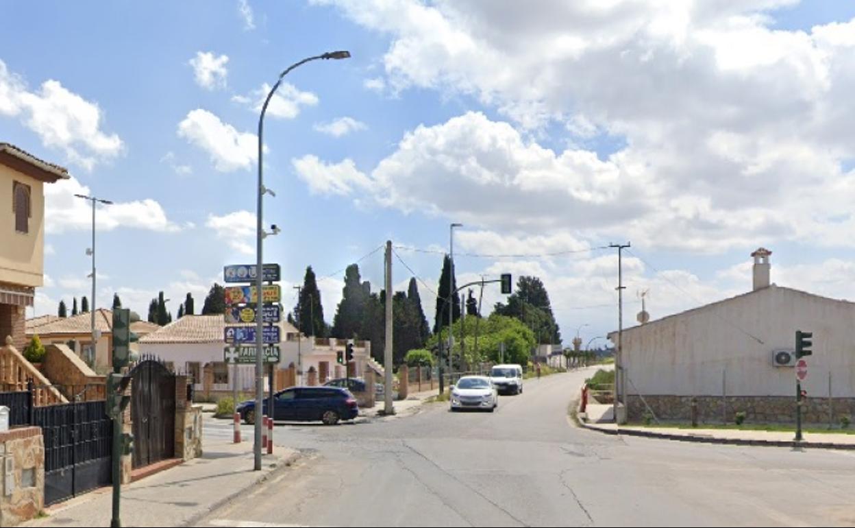 Lugar del accidente mortal en Santa Fe. 