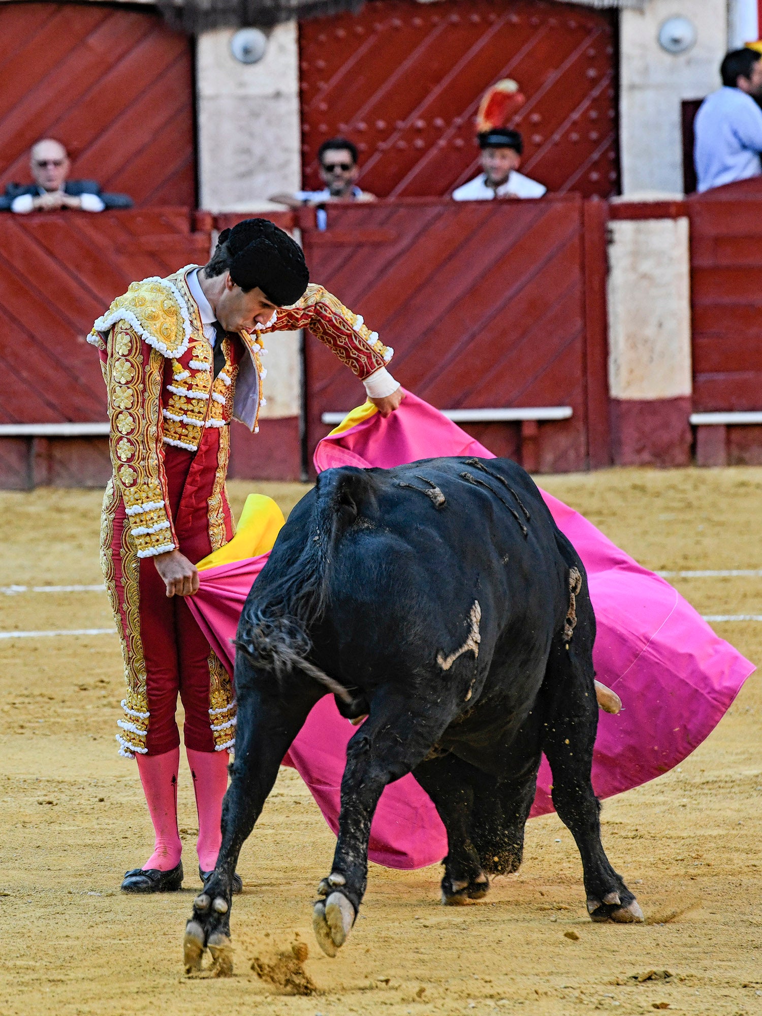 Momento del festejo celebrado este sábado en la plaza almeriense.