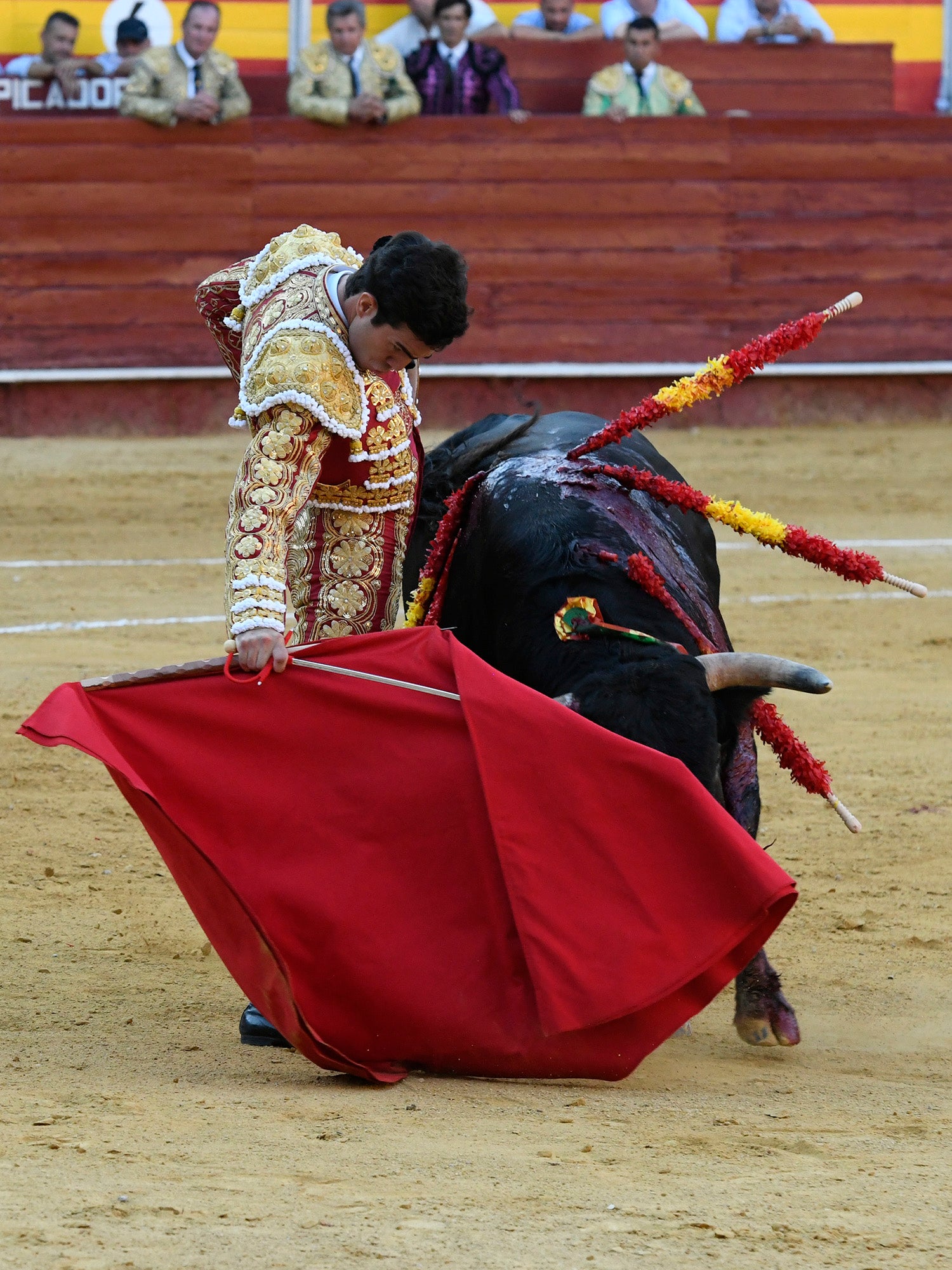 Momento del festejo celebrado este sábado en la plaza almeriense.