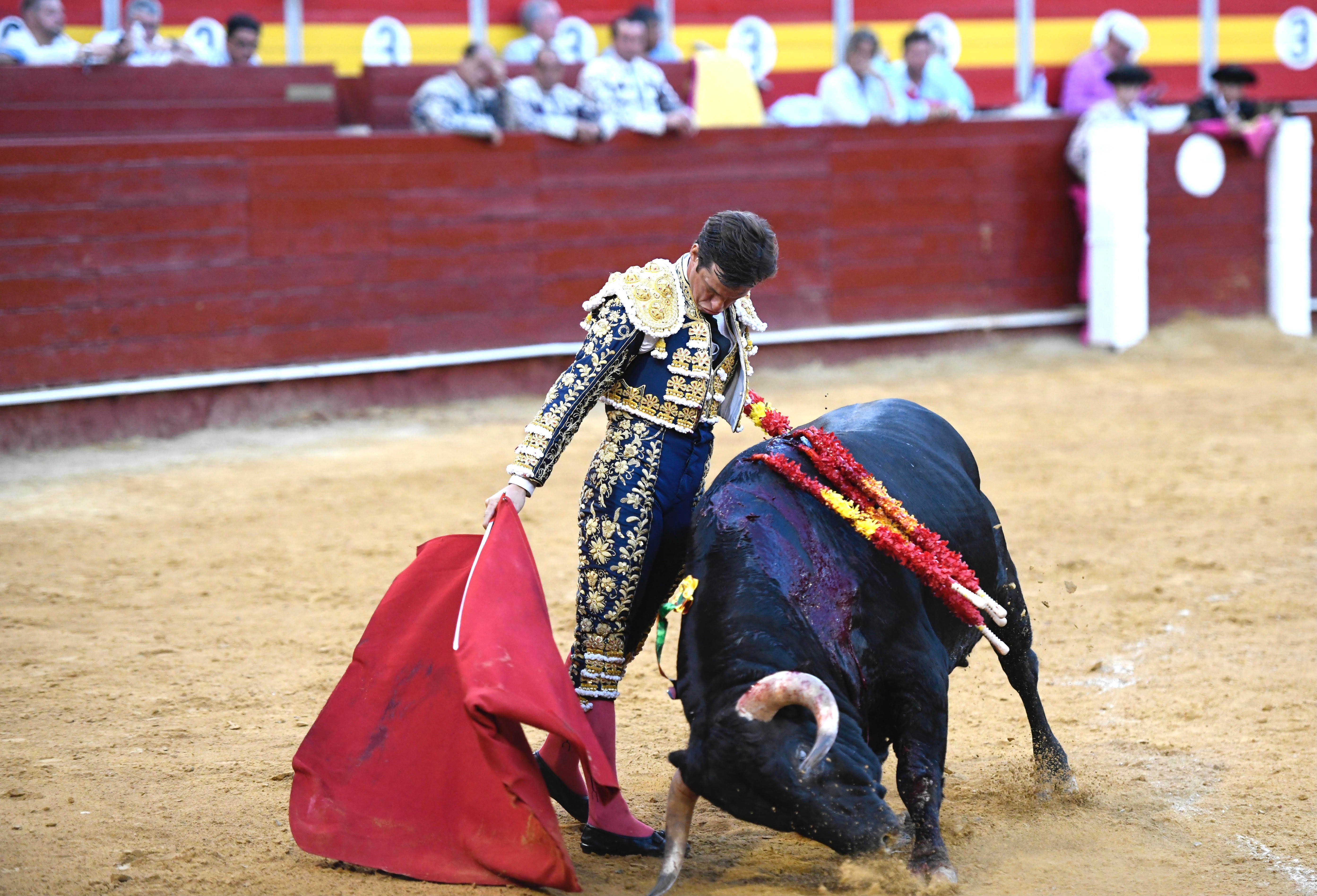 Momento del festejo celebrado este sábado en la plaza almeriense.
