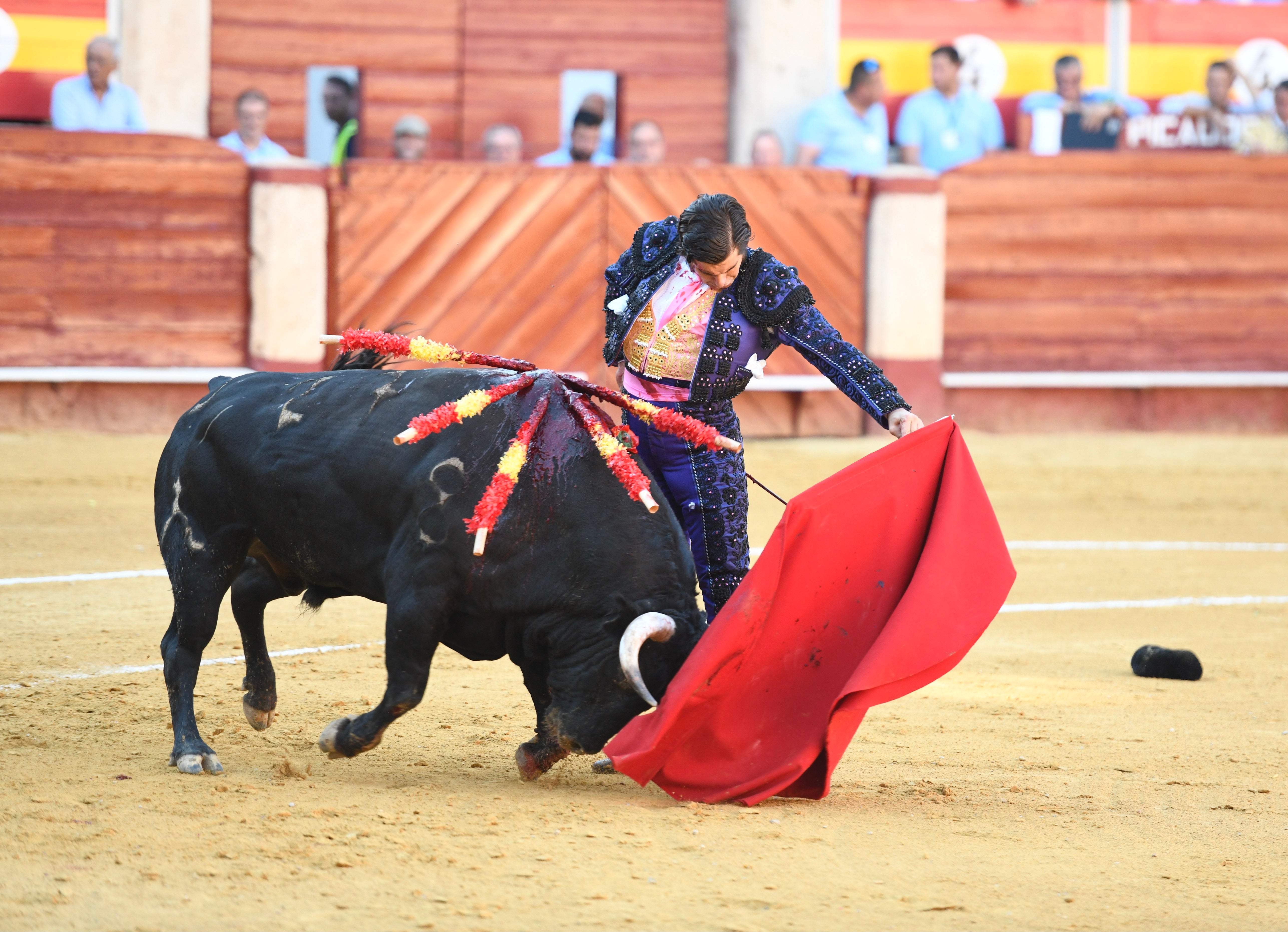 Momento del festejo celebrado este sábado en la plaza almeriense.