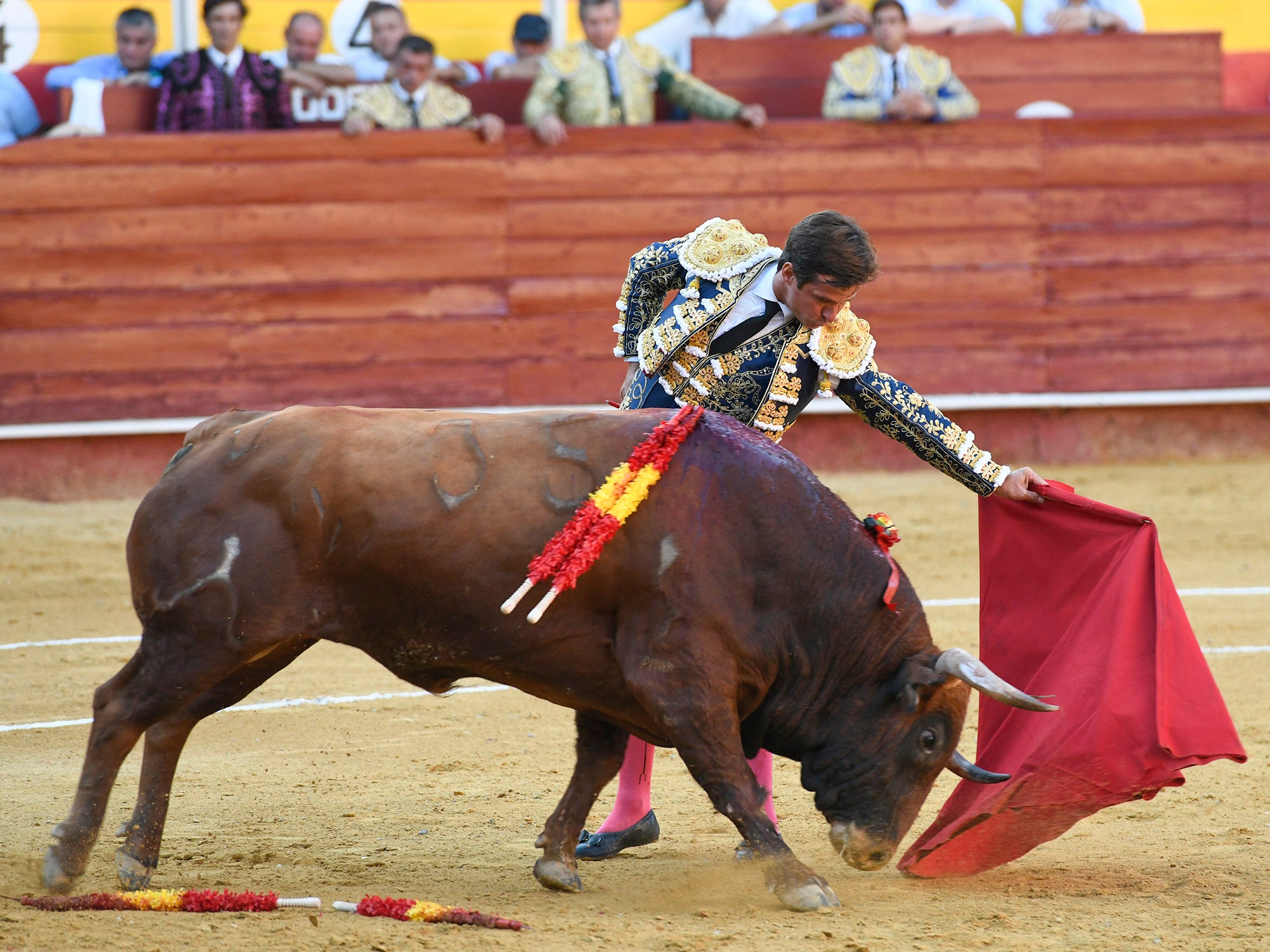 Momento del festejo celebrado este sábado en la plaza almeriense.
