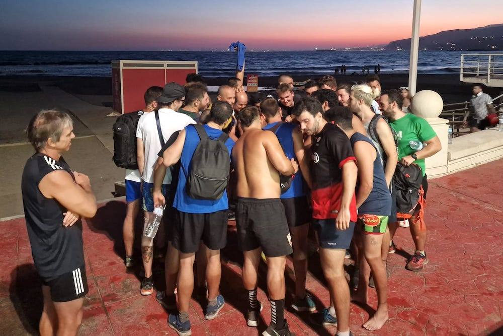 URA ha comenzado a entrenar en la playa de Almería. 