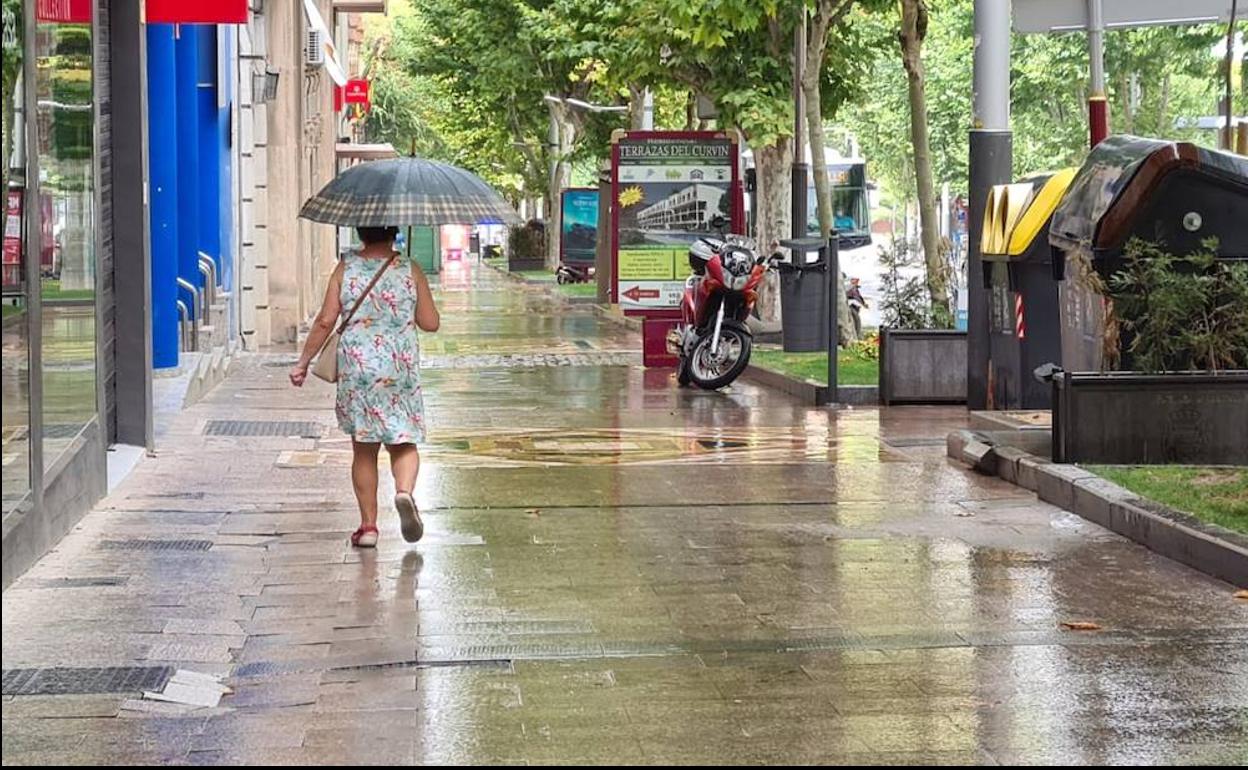 El Paseo de la Estación de Jaén, a primera hora de la tarde de ayer. 