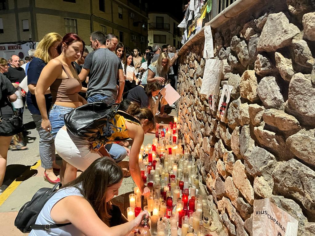 Velas en recuerdo de Juan. 