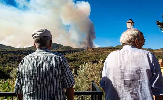 Imagen del incendio este viernes.