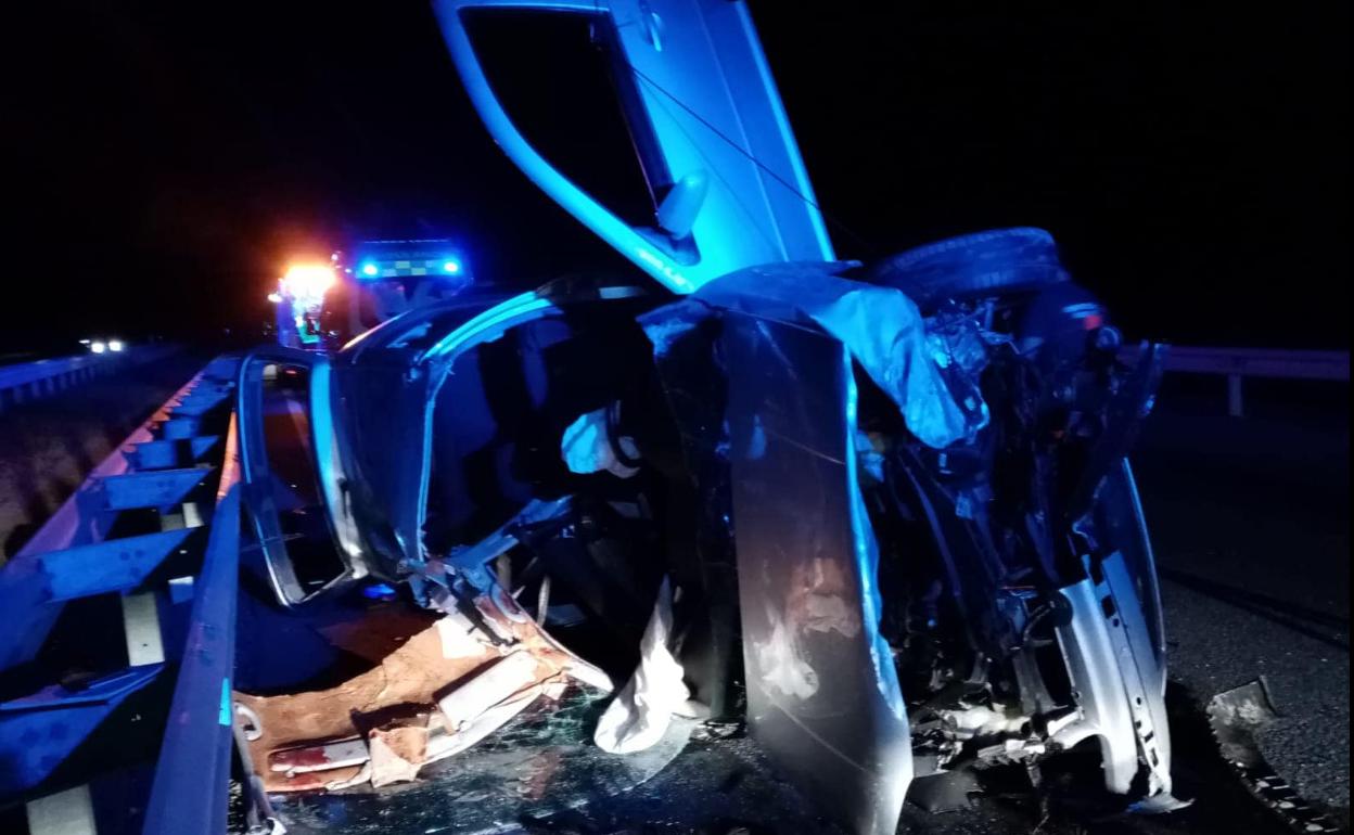 Estado del coche en el accidente mortal en la A-7