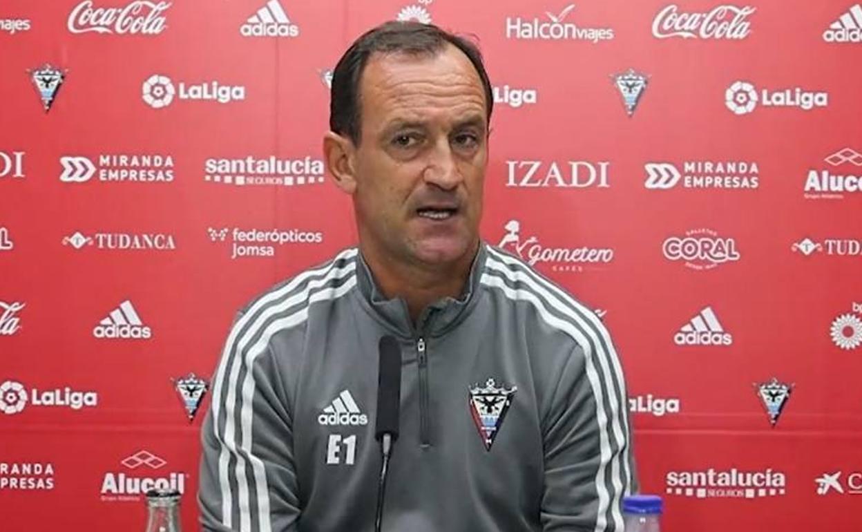 Etxeberría durante su comparecencia de prensa. 