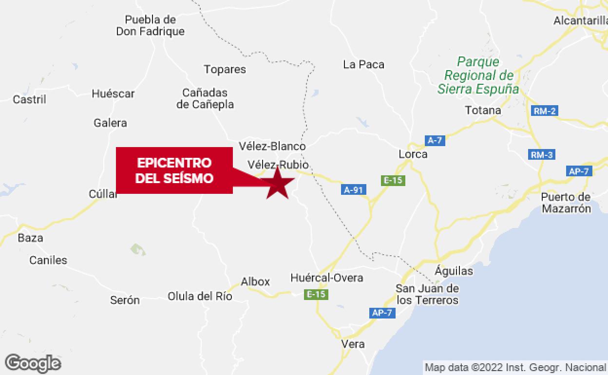 Sucesos en Almería | Un terremoto de magnitud 4 hace temblar a Vélez-Rubio y a pueblos de Jaén y Murcia