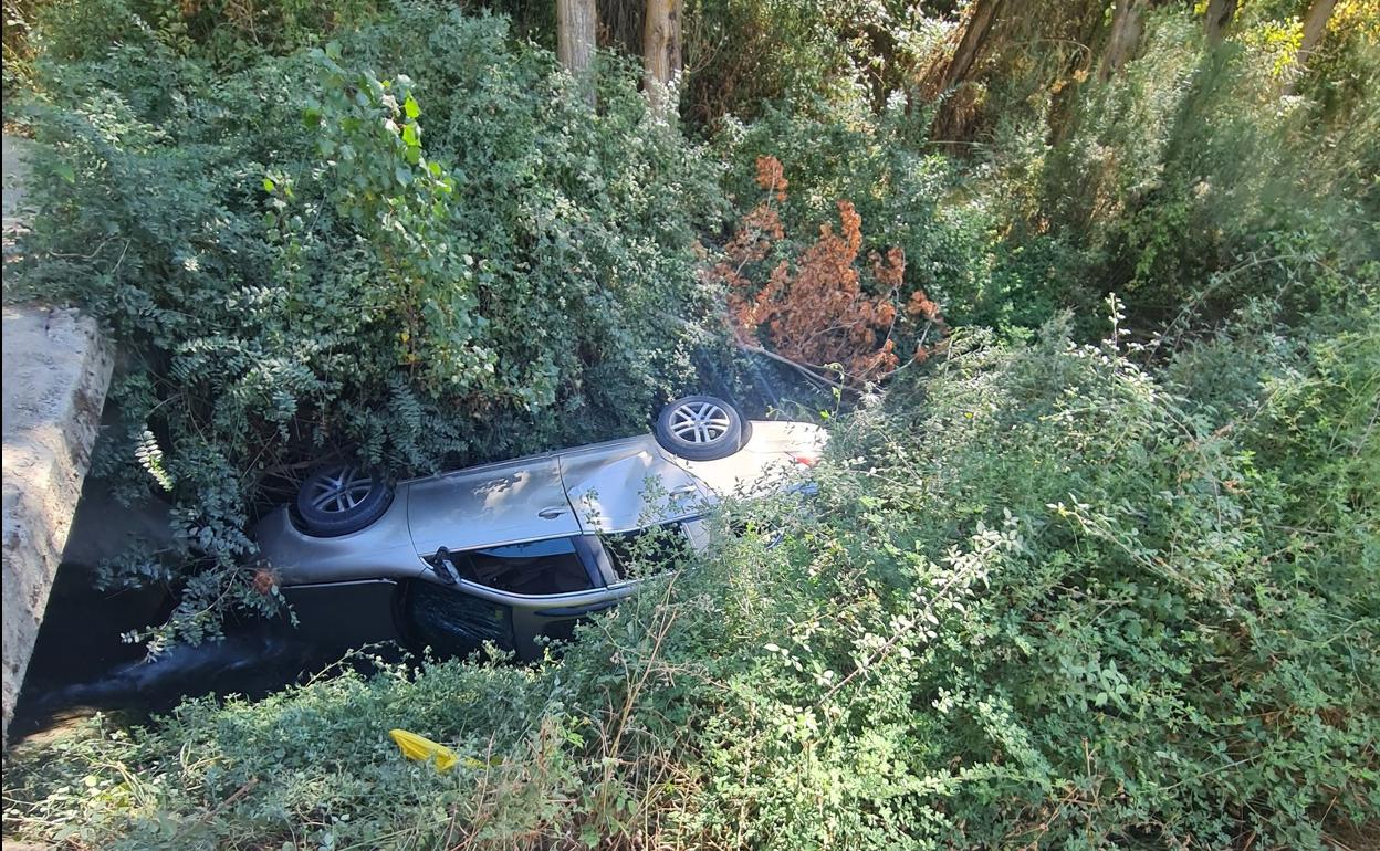 El vehículo accidentado.