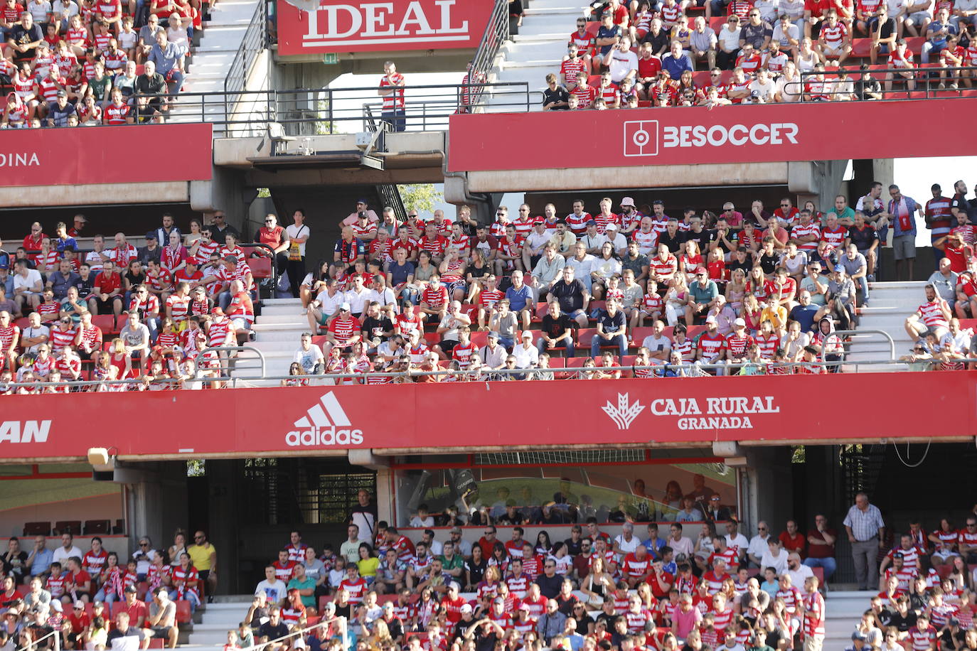 Ambiente en las gradas de Los Cármenes