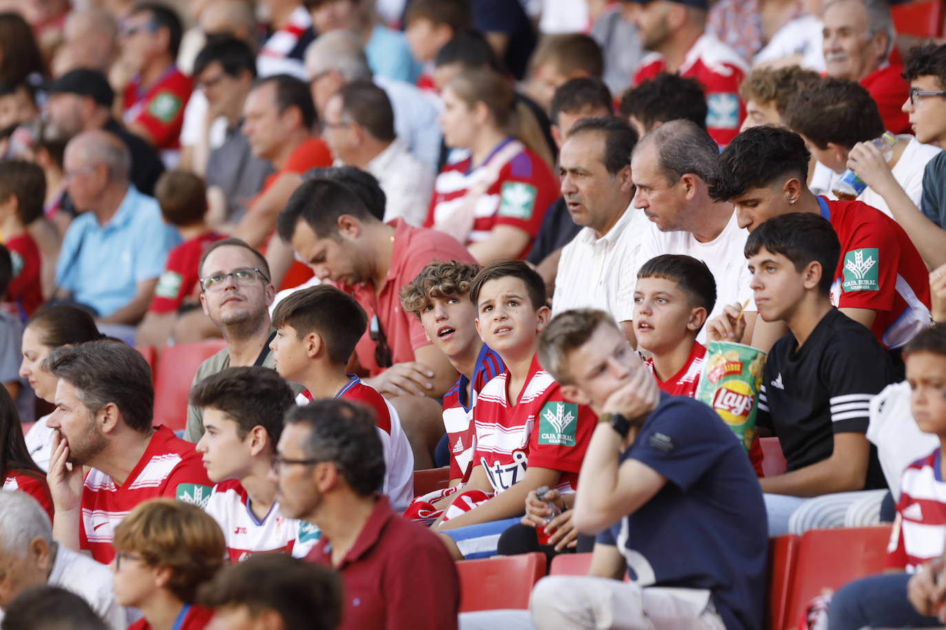 Ambiente en las gradas de Los Cármenes