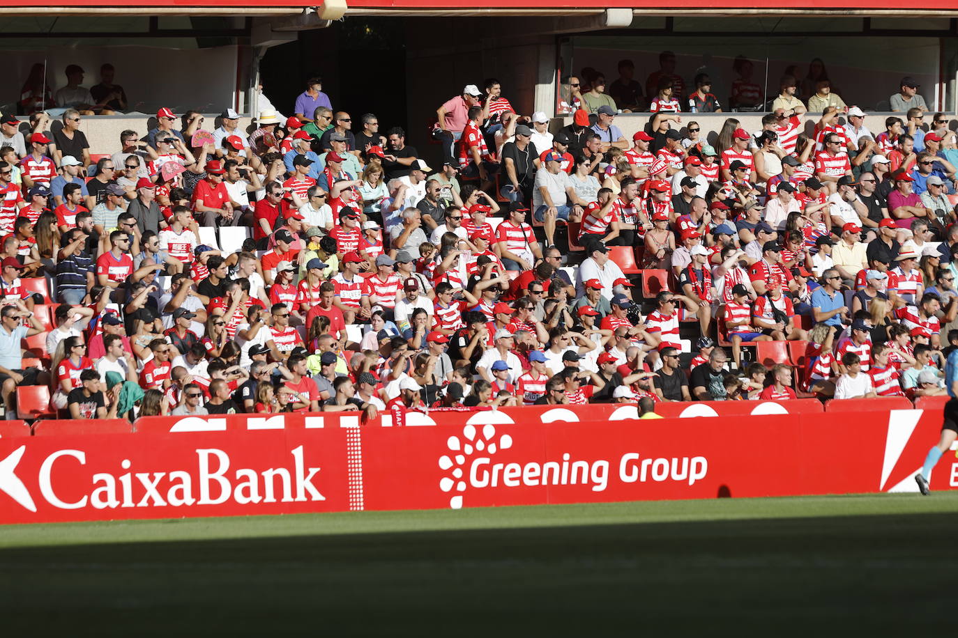 Ambiente en las gradas de Los Cármenes