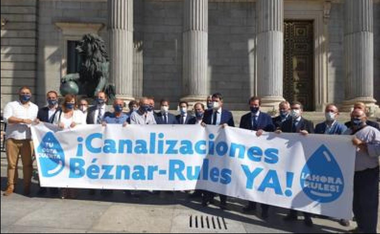 Protesta por las infraestructuras de la Costa el 16 de septiembre de 2021, en Madrid. 