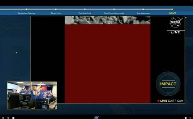 Pérdida de la señal de la sonda DART al chocar contra Dimorfo.