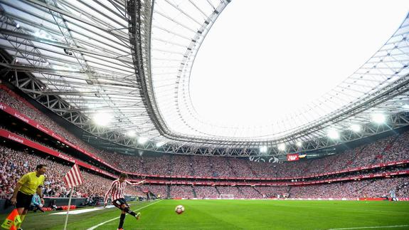 Panorámica del majestuoso Estadio San Mamés.