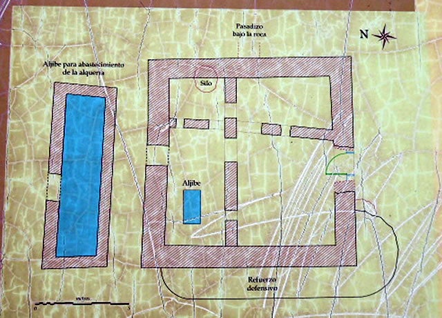 Plano de la alcazaba de Ferreira. 