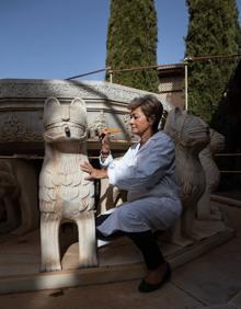 Imagen secundaria 2 - Limpiando la pátina de tierra que dejó la calima. 