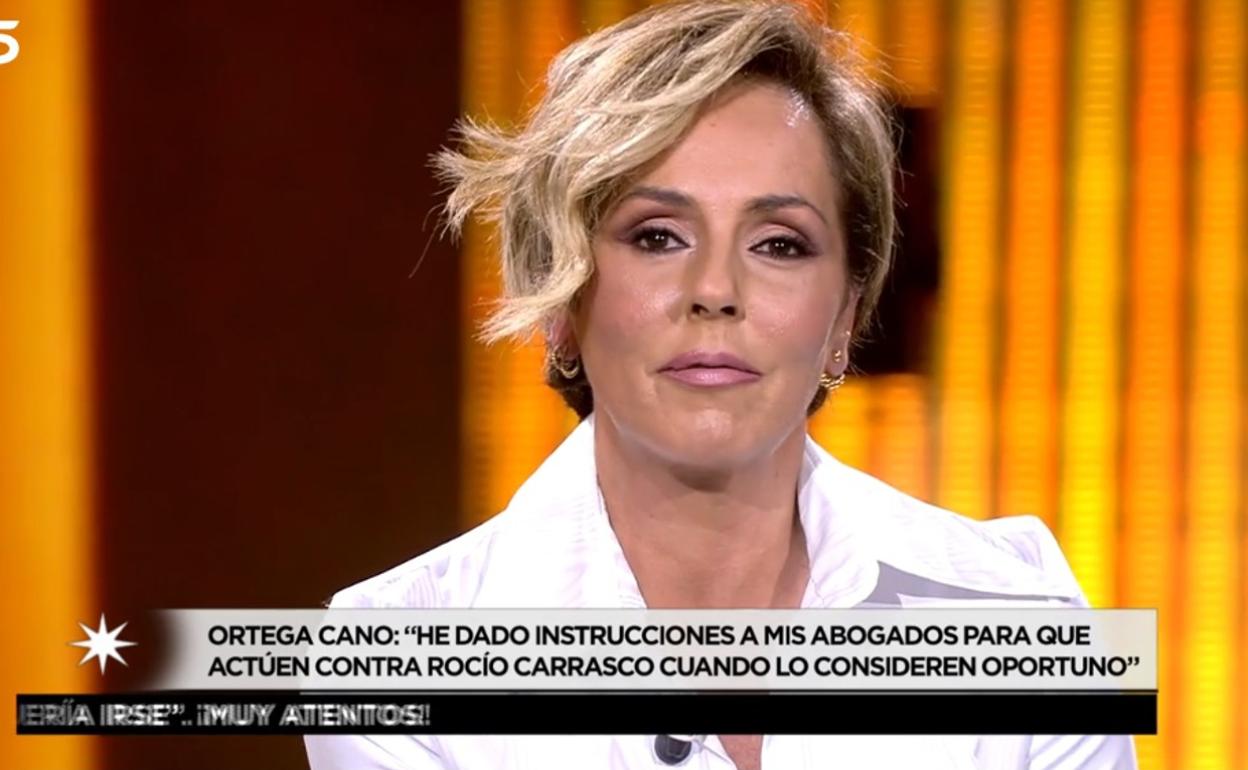 Rocio Carrasco ayer durante el programa.