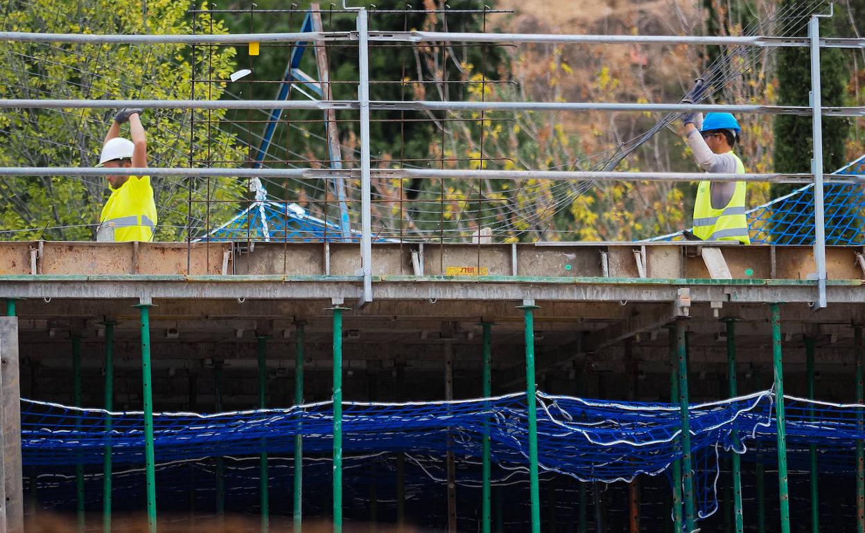 Trabajadores de la construcción, uno de los sectores con más ocupados. 