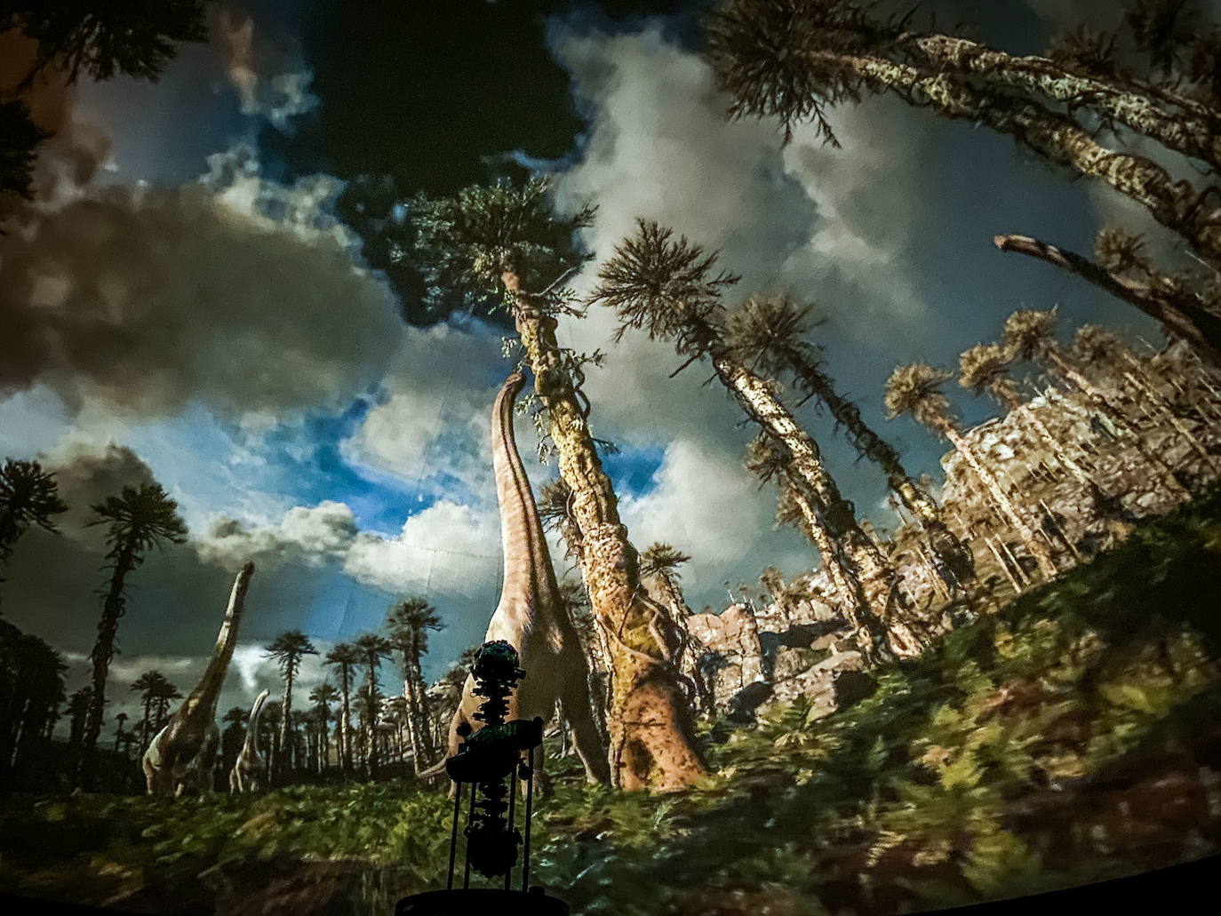 Una proyección del planetario en el Parque de las Ciencias.