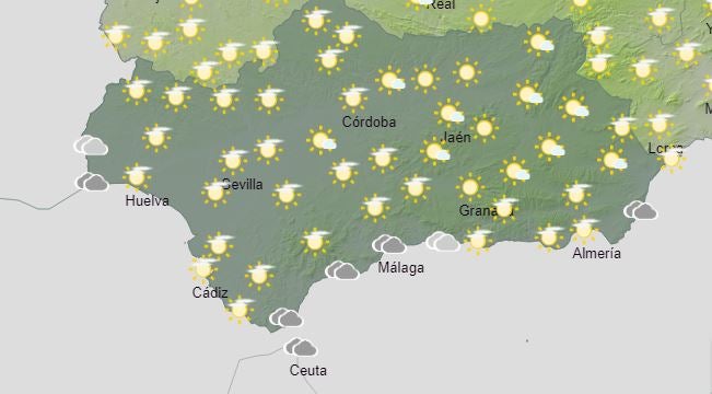 Cielos en Andalucía este sábado. 