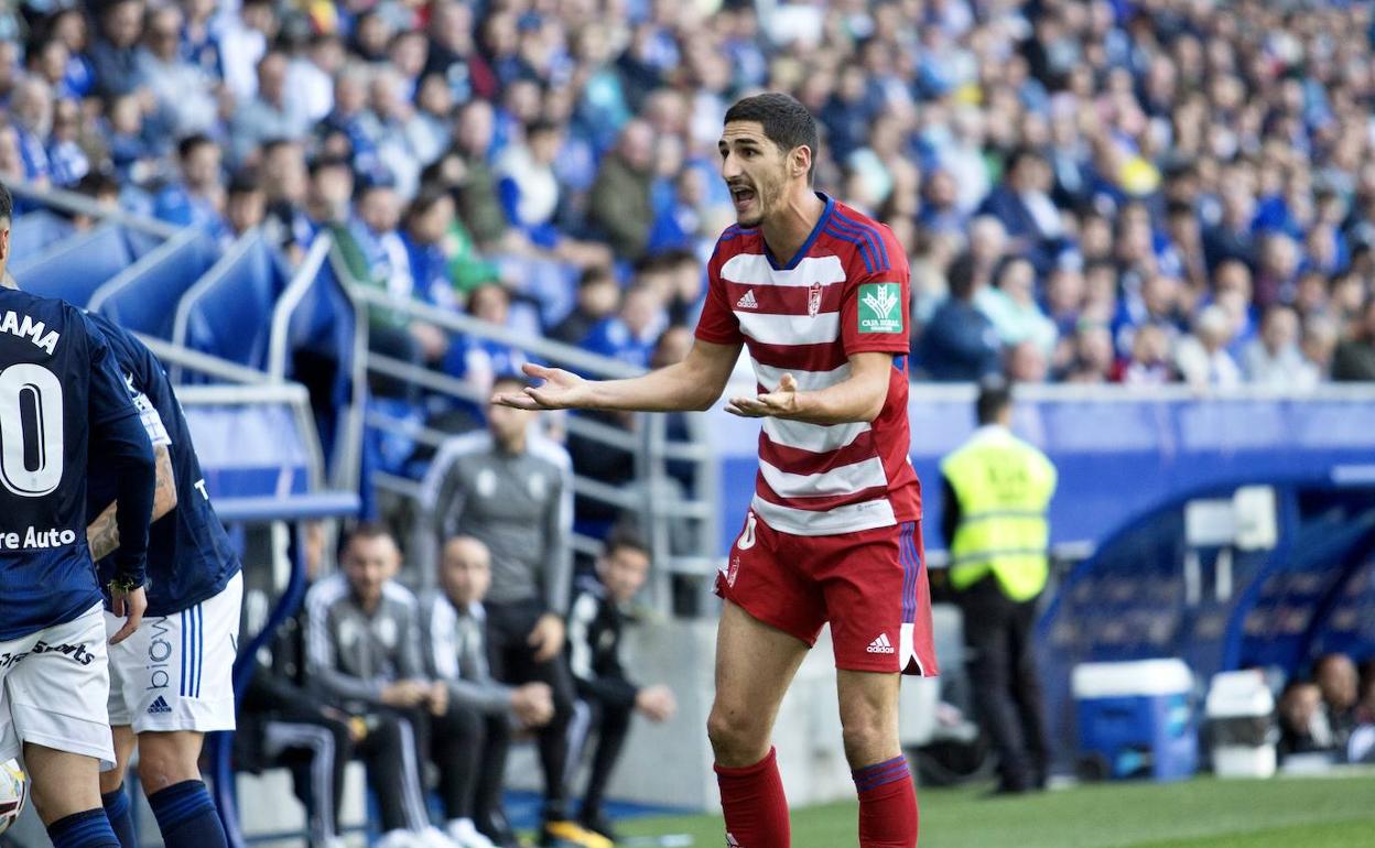 Bodiger, antes de lesionarse en Oviedo. 