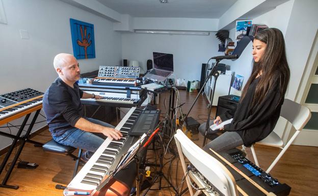 Sergio de la Puente y Carmencita Calavera, en un ensayo del concierto. 