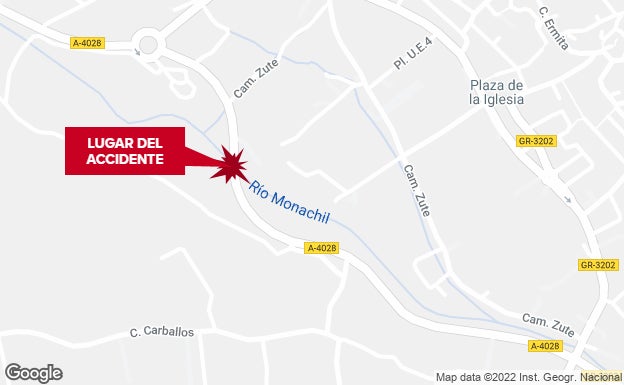 Lugar del accidente. 