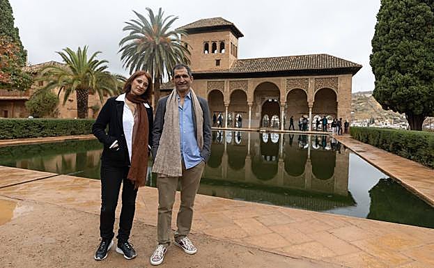 La directora y el protagonista, en el Partal.