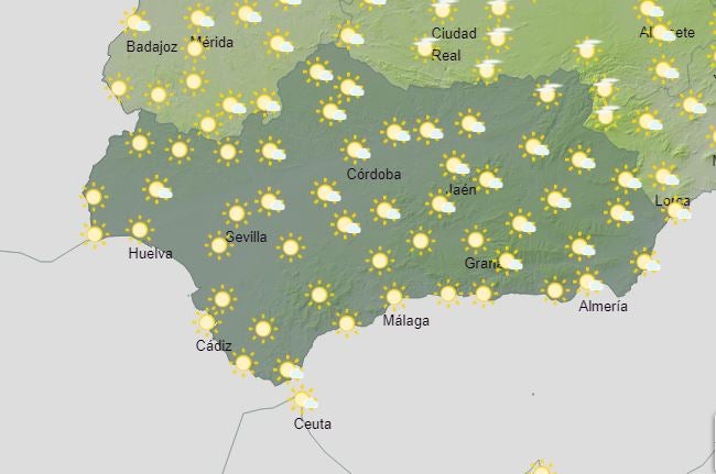 Estado del cielo este sábado en Andalucía. 