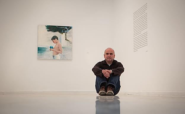Juan Vida, en su última exposición en el Palacio de los Condes de Gabia. 