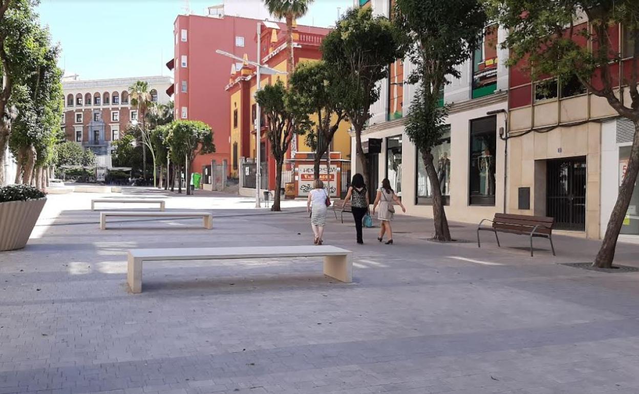 Calle Roldán y Marín, donde ocurrió el accidente. 