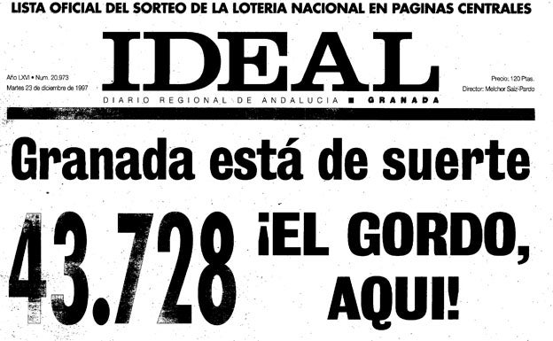 Lotería de Navidad: Los ocho 'Gordos' de Granada, en las portadas de IDEAL