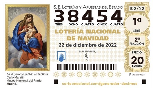 Sorteo de Lotería de Navidad.