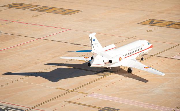 Avión en el que viajó la reina Letizia el pasado día 19. 