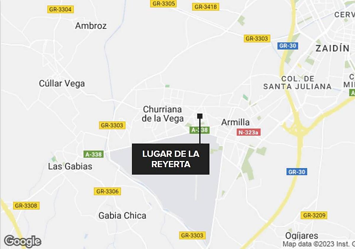 Lugar donde se ha producido la reyerta, en Churriana de la Vega, en una zona próxima a Armilla.