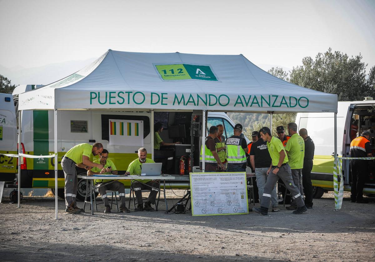 Puesto de Mando Avanzado del dispositivo desplegado en Nigüelas hasta este pasado domingo.