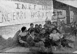 Encierro hace 40 años de los jóvenes para la apertura de INEF.