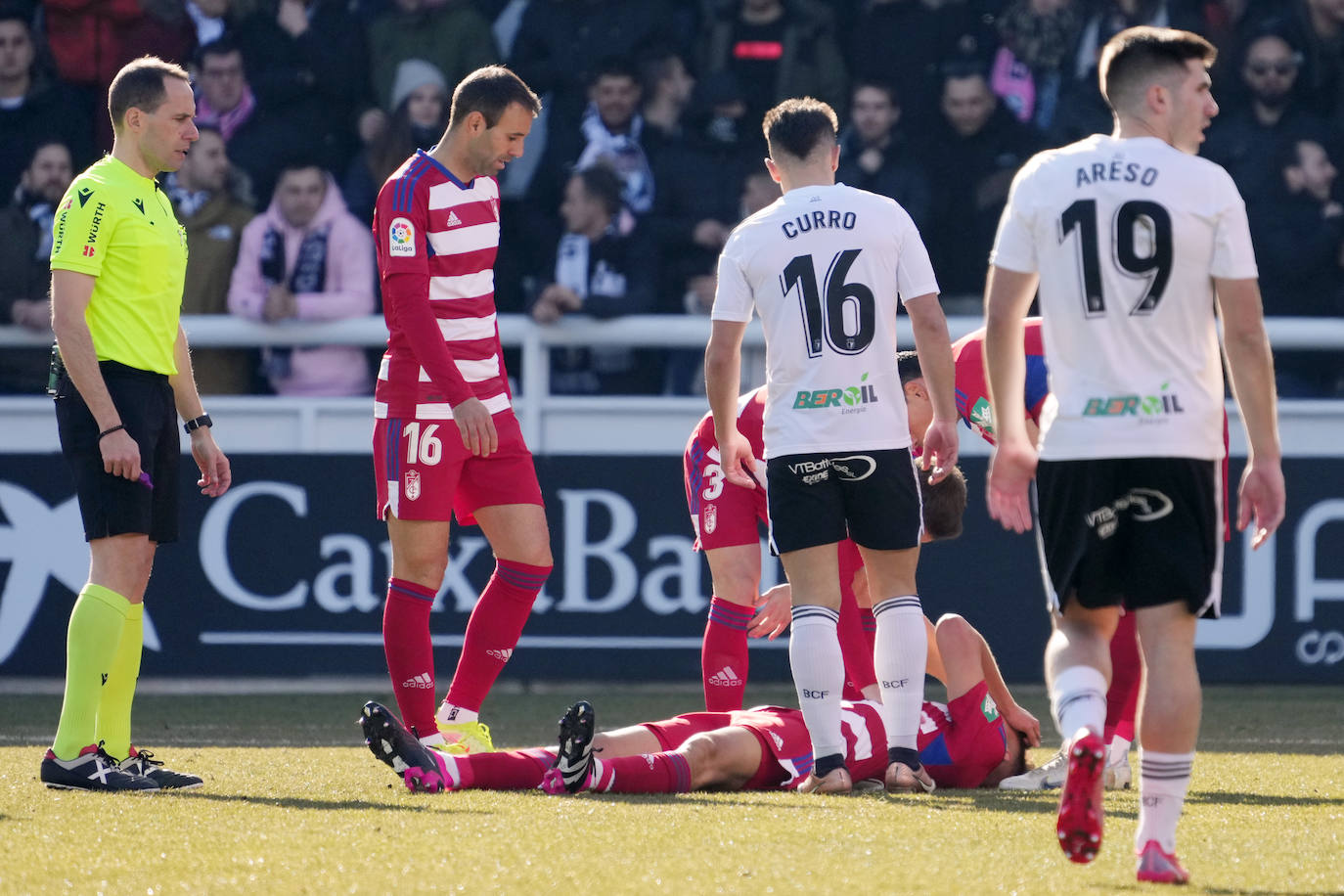 El Burgos-Granada, a pie de campo