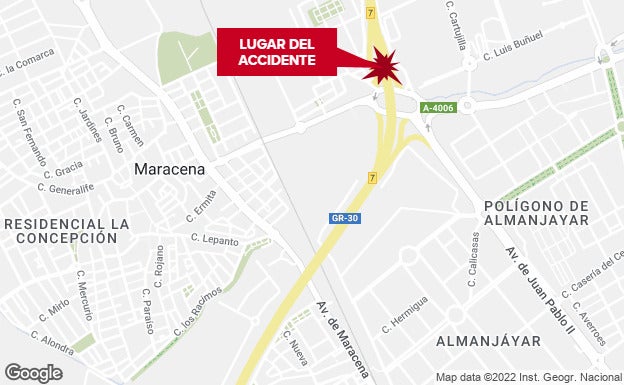 Un accidente colapsa la Circunvalación de Granada en sentido Motril