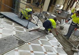 Evolución de las obras en la calle Maestra.