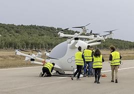 Prueba de aerotaxi en Villacarrillo.